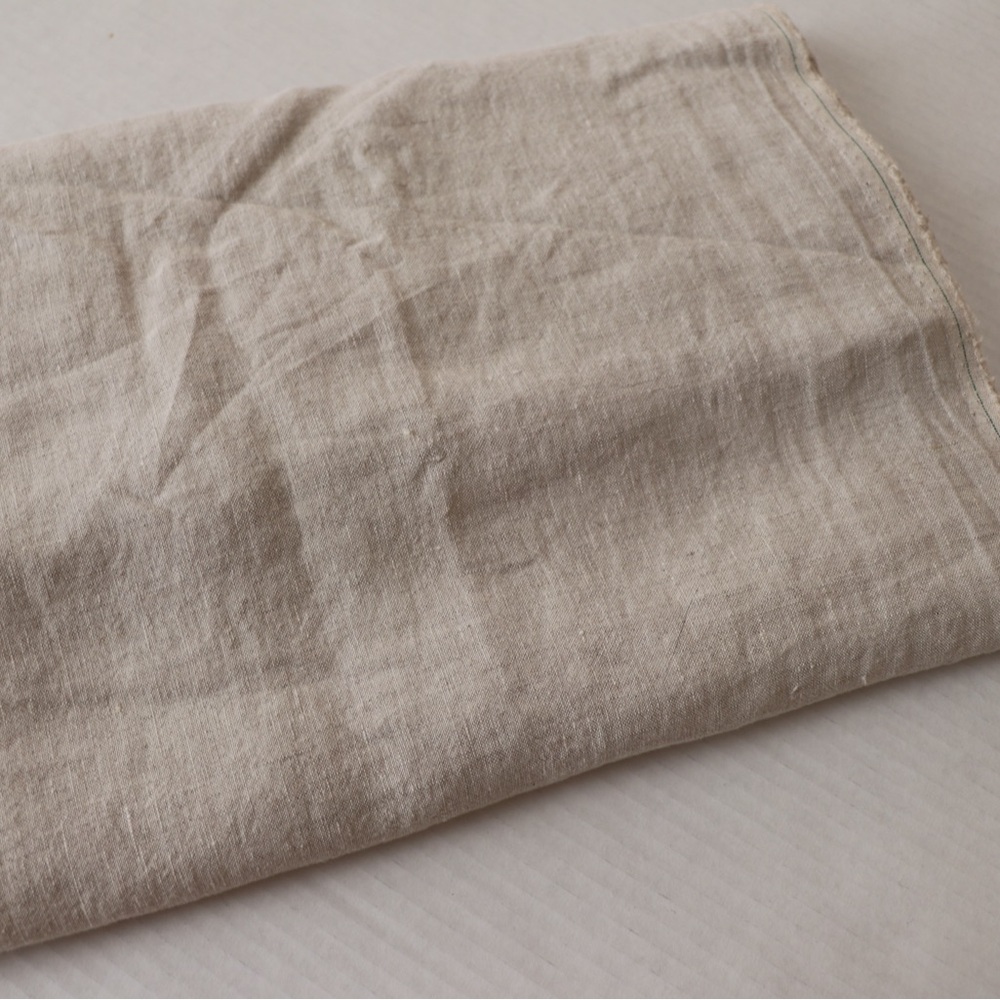 Natural colored linen fabric, 1 yard